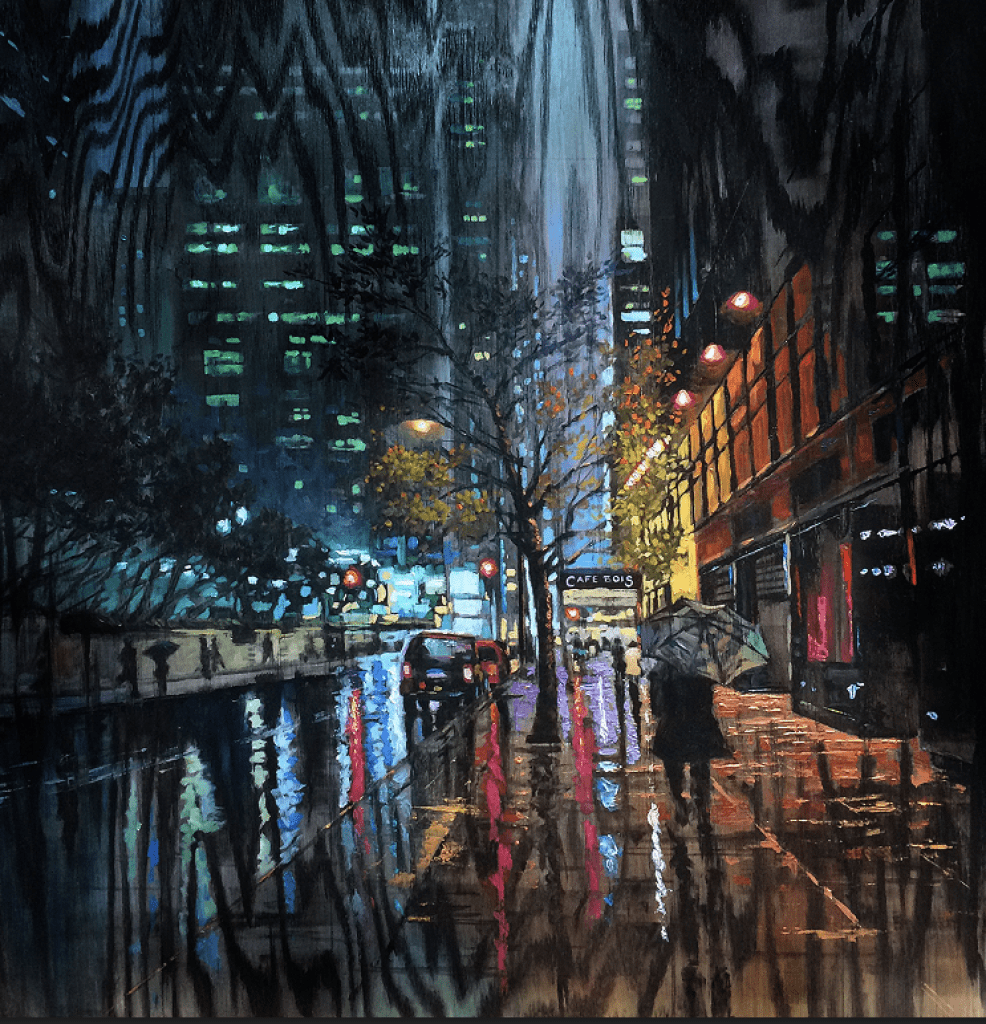 Matt Beyrer Artist Park West | Through the Rain 24x24